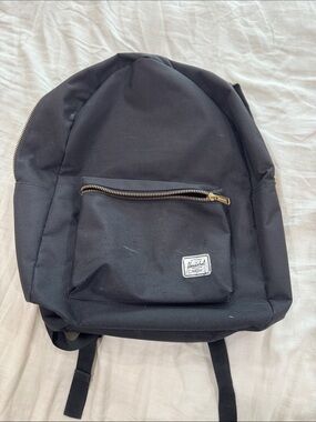 Herschel Supply Company Black Backpack with Brass Zipper